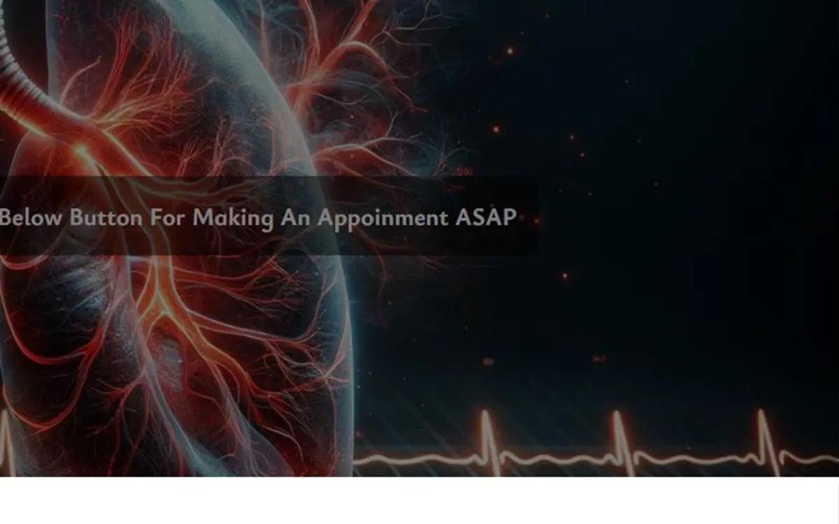 Guidance shown after a positive result, with a button to request an appointment.