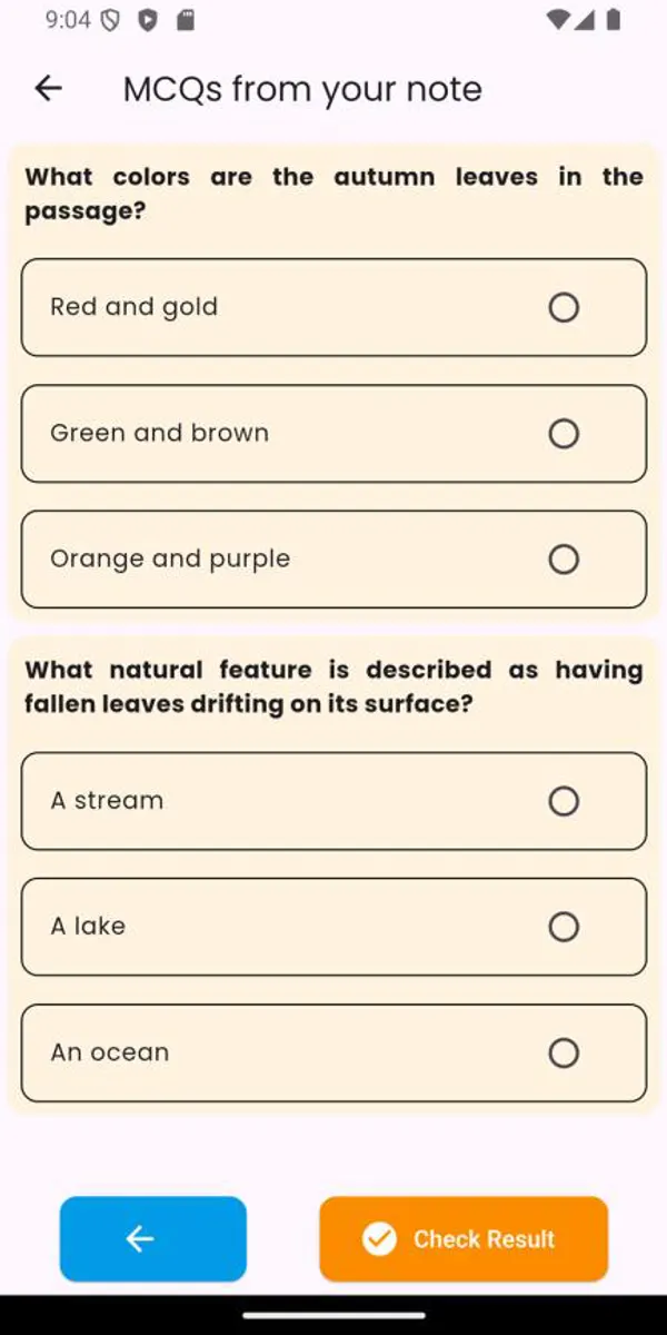 The recognised text, ready to turn into questions.
